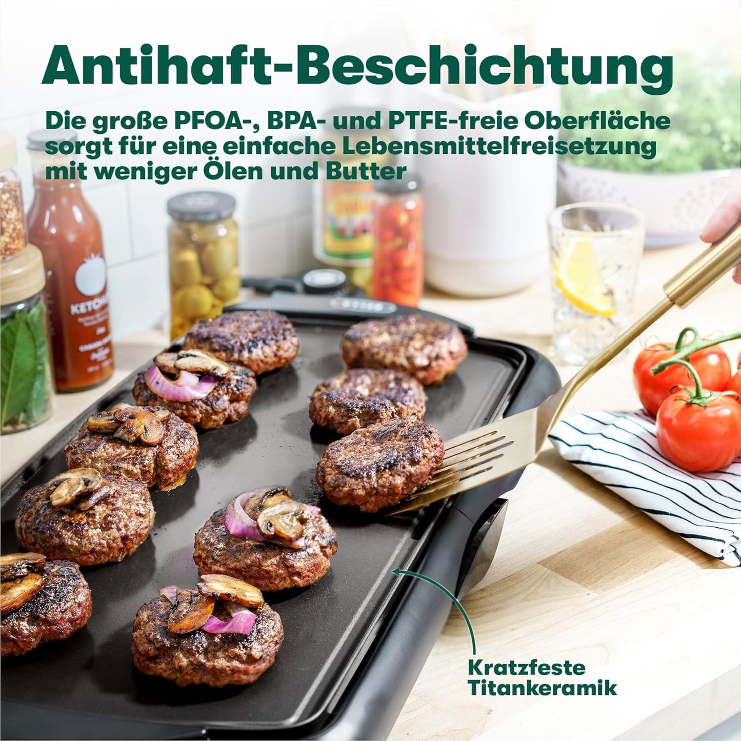 Elektro-Keramik-Titan-Grillplatte