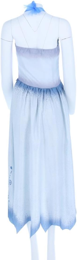 Kostüm Corpse Bride Emily mit Kleid, Stirnband und Schleier, Medium (UK 12-14)