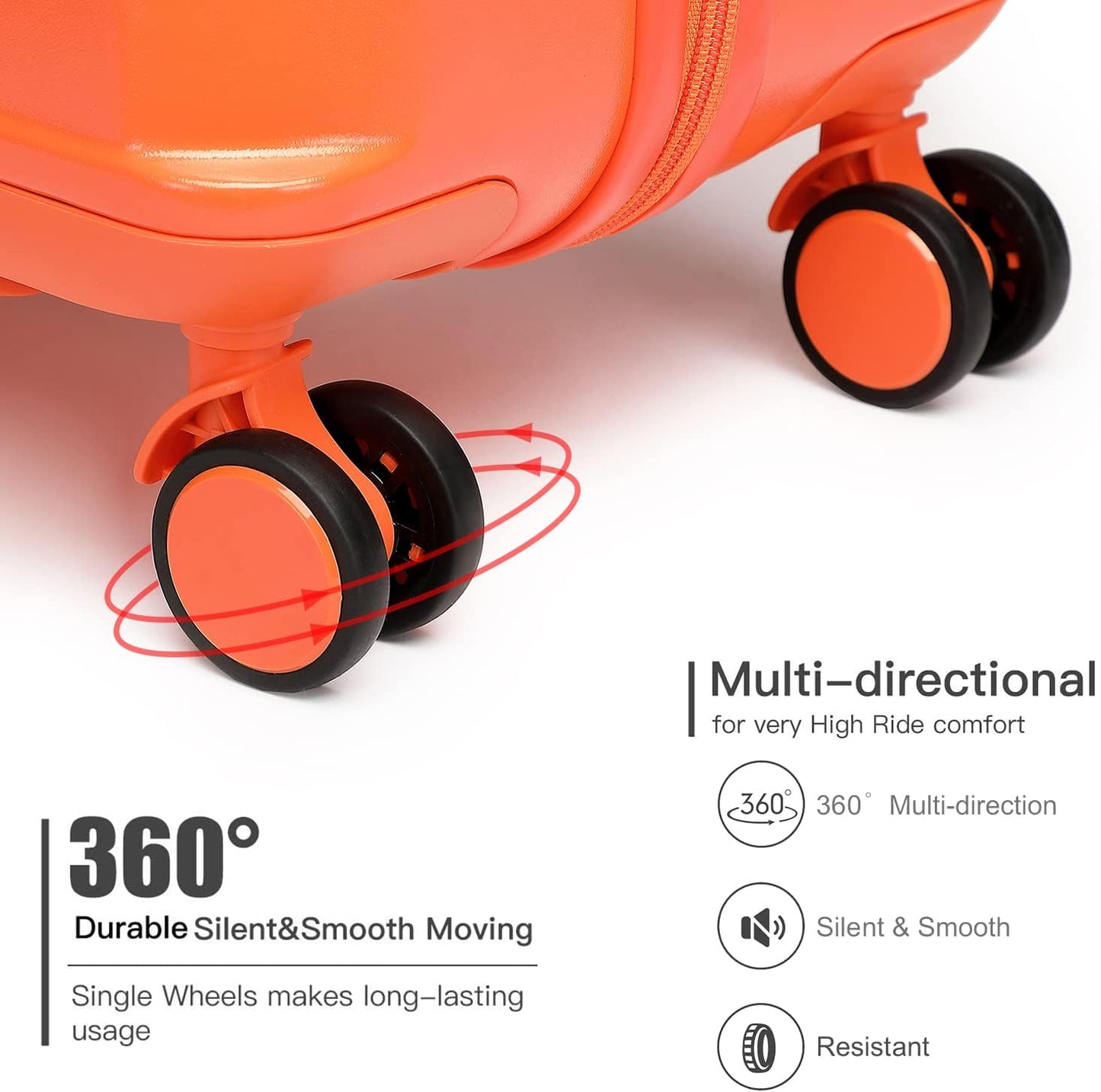 Handgepäck Koffer mit TSA-Schloss, Orange 24"-M