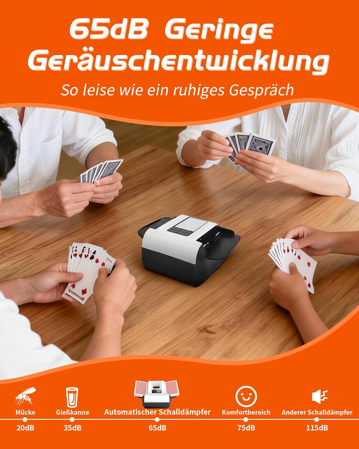 Automatischer Kartenmischer, Rot