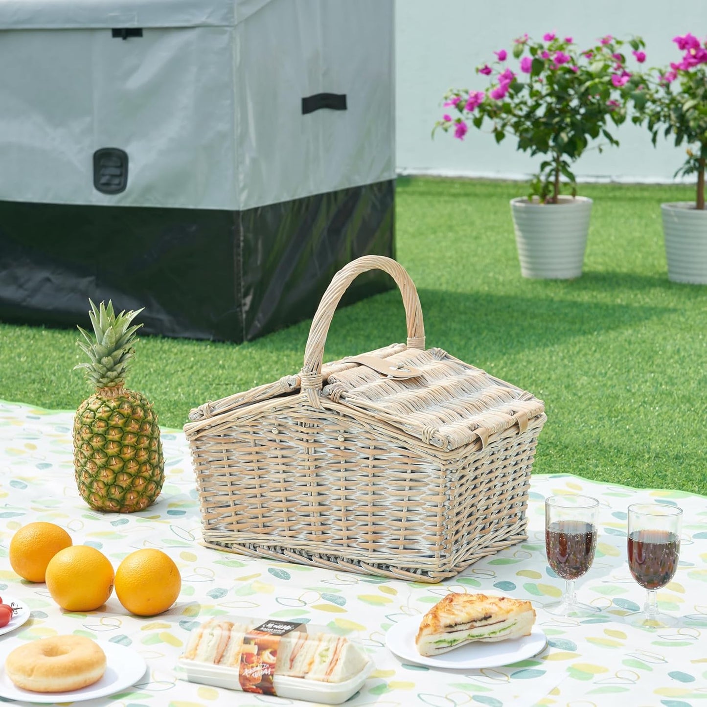 Lumparland Picknickkorb-Set für 2 Personen, 40 x 28 x 37 cm