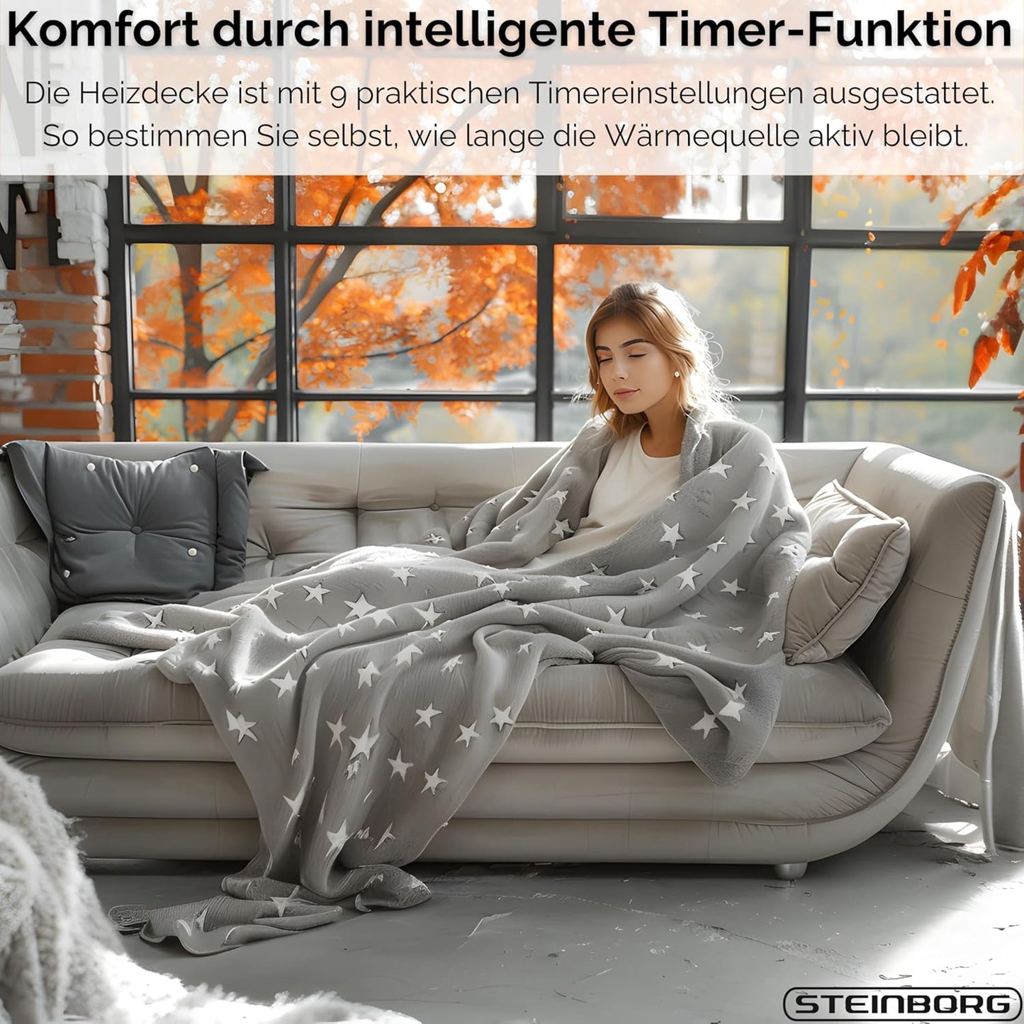 Elektrische Heizdecke mit Abschaltautomatik (waschbar)