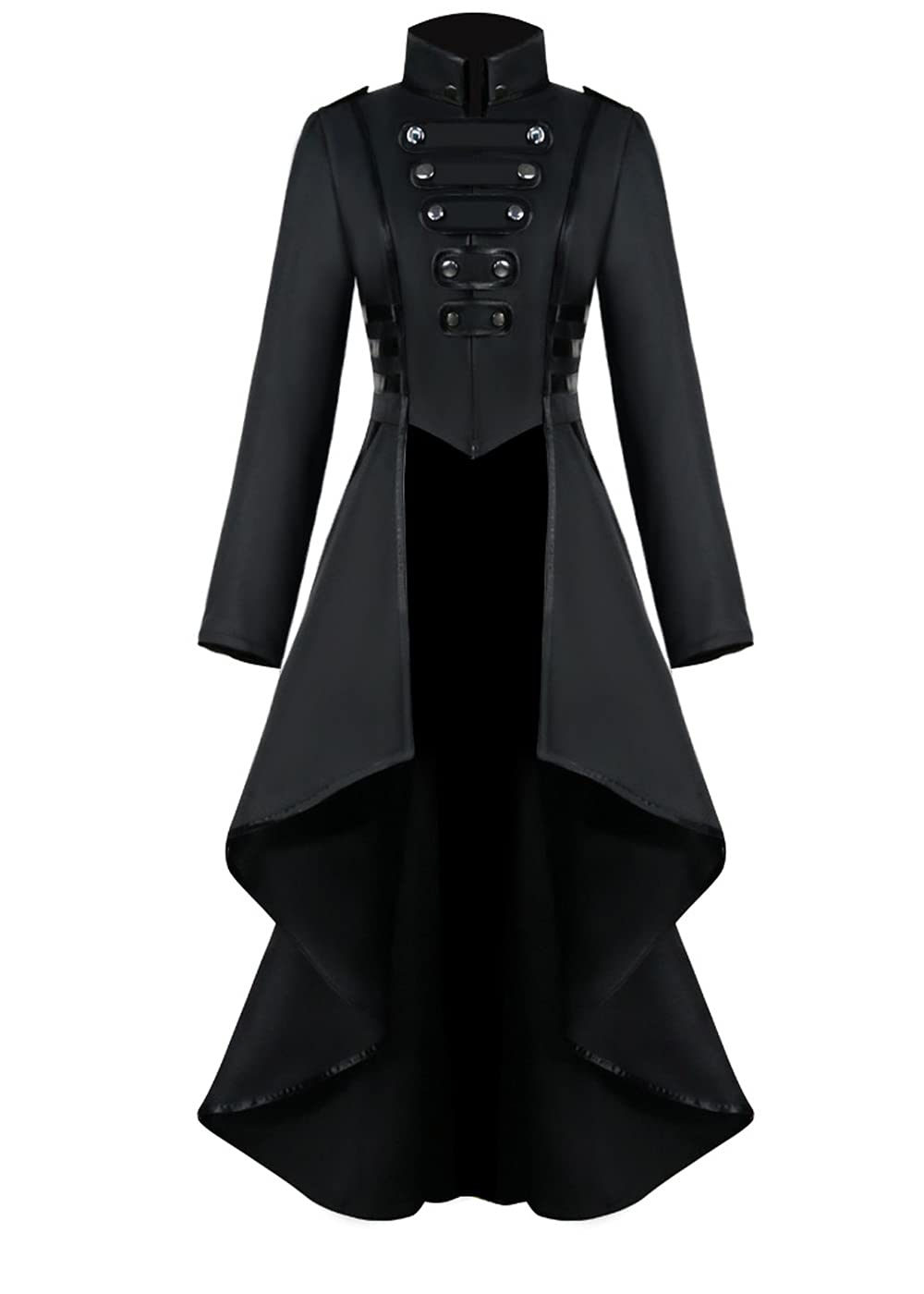 Steampunk Damen Frack, Schwarz M