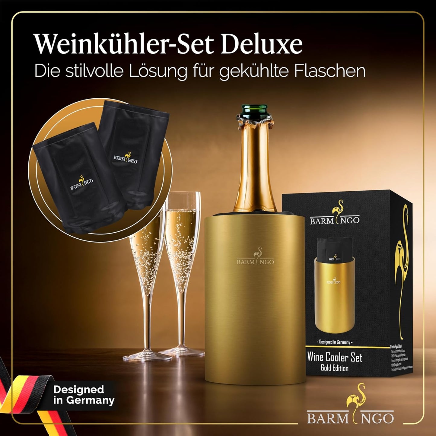 Weinkühler, Gold