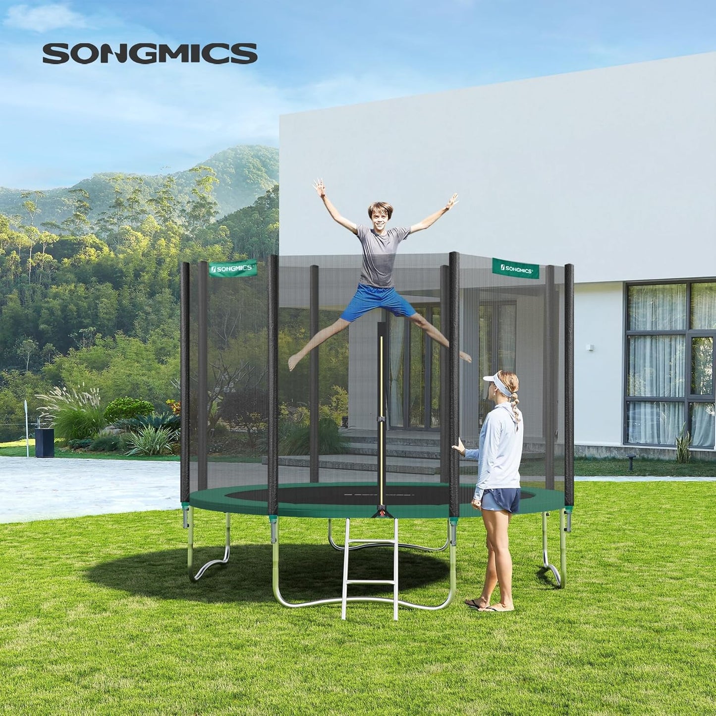 Trampolin-Randabdeckung, 366 cm, 366 cm Grün