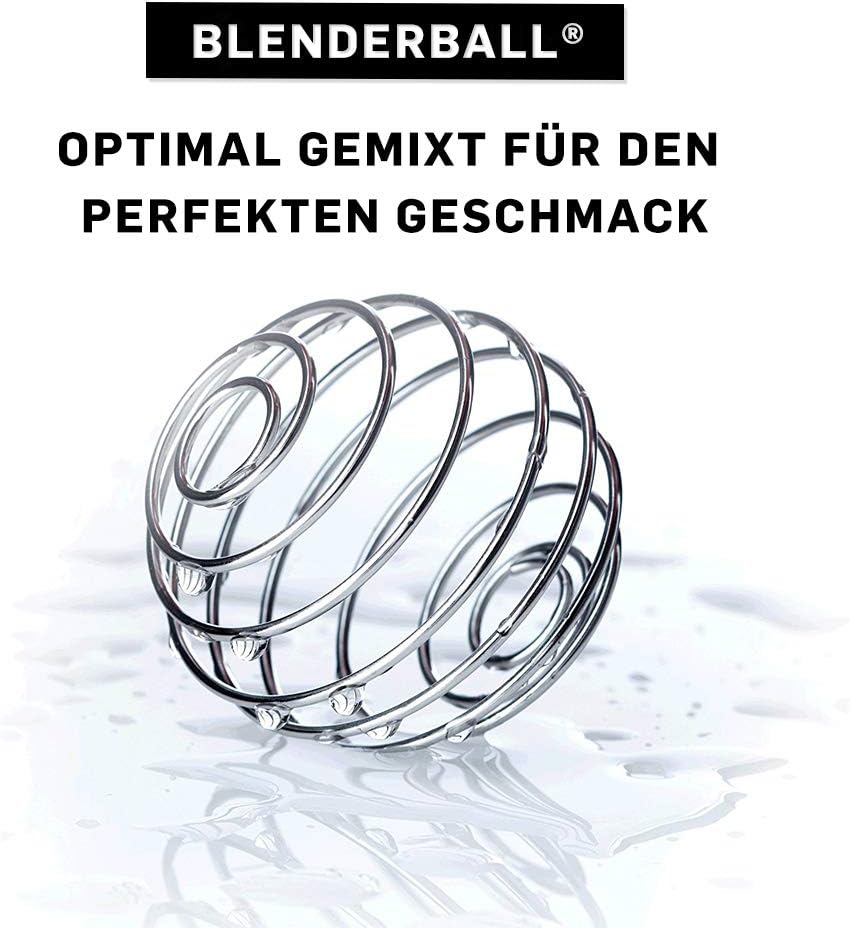 Trinkflasche mit BlenderBall, 770 ml, Edelstahl - 770 ml Black