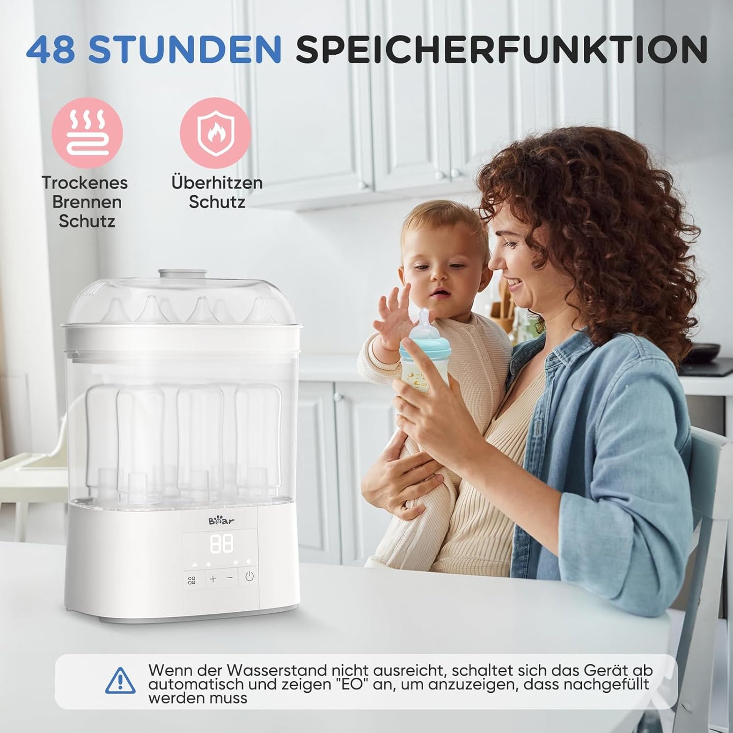 4-in-1 Babyflaschen-Sterilisator mit Trocknerfunktion