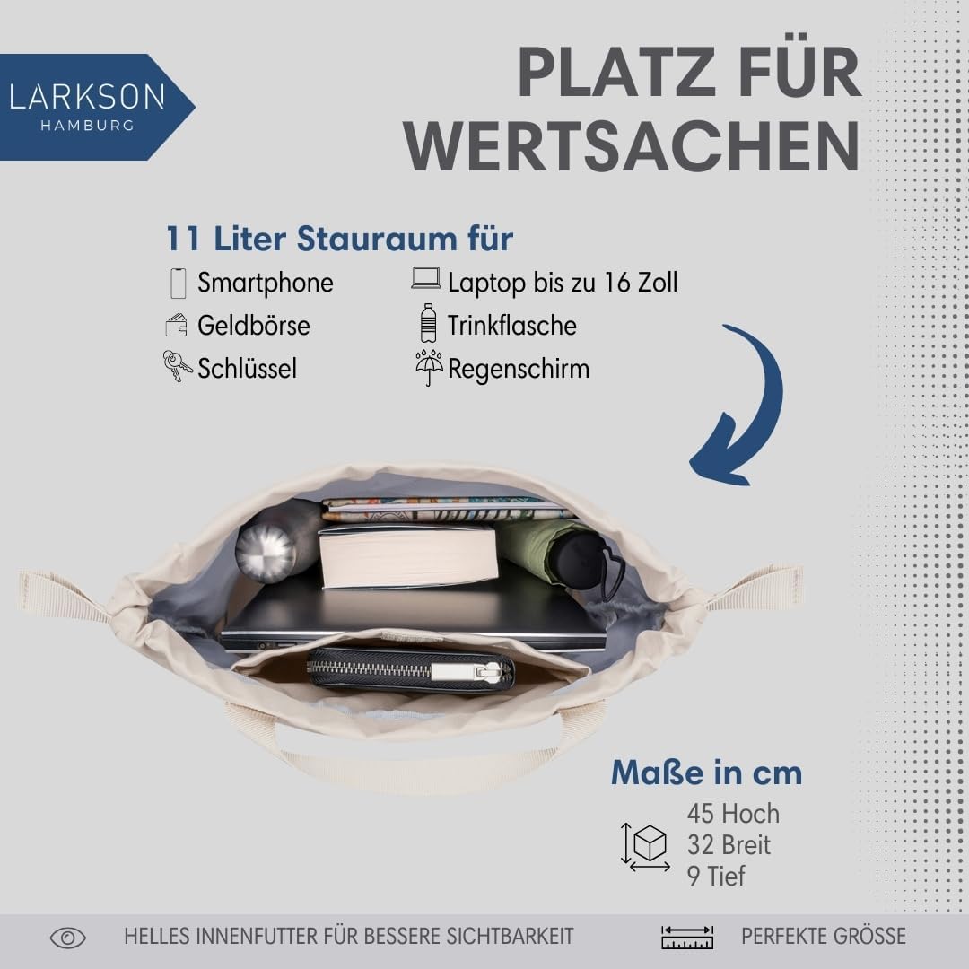 Turnbeutel No 7 mit Aussentasche, Sand