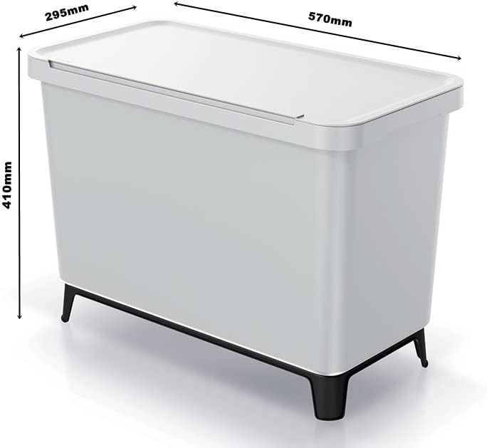 3-teiliges Mülltrennsystem, Grau