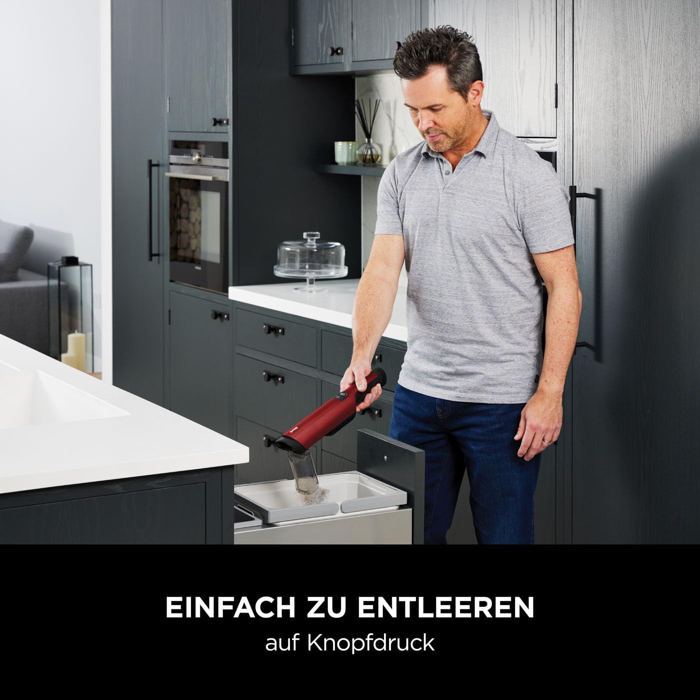 WandVac 2.0 Handstaubsauger mit Boost-Modus, 15 Minuten Laufzeit Orangerot