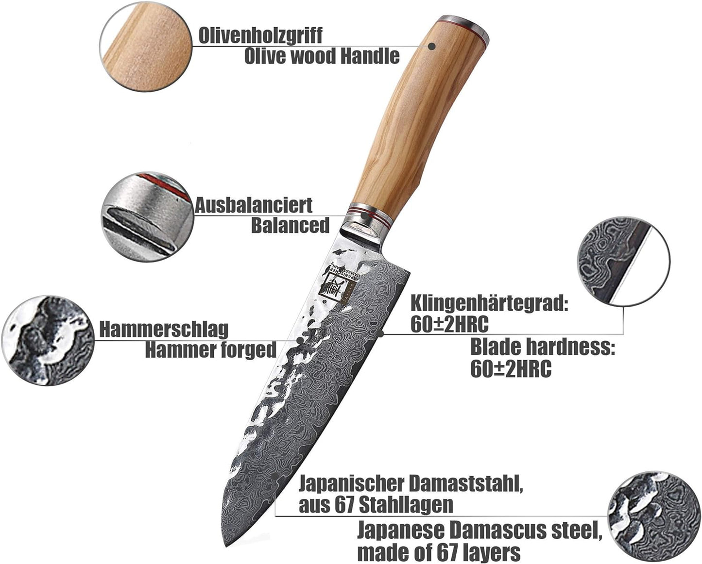 Minami Premium Santokumesser, Santoku
