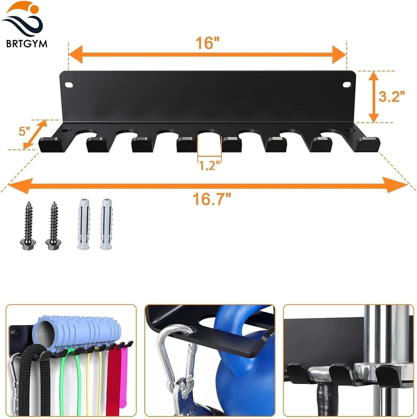 Gym Rack Organizer Wandhalterung