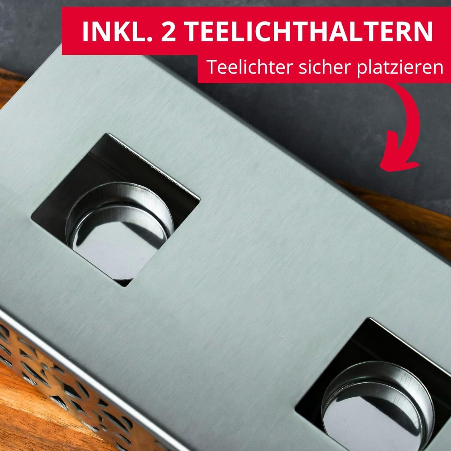 Speisenwärmer mit Teelichtern, Speisenwärmer