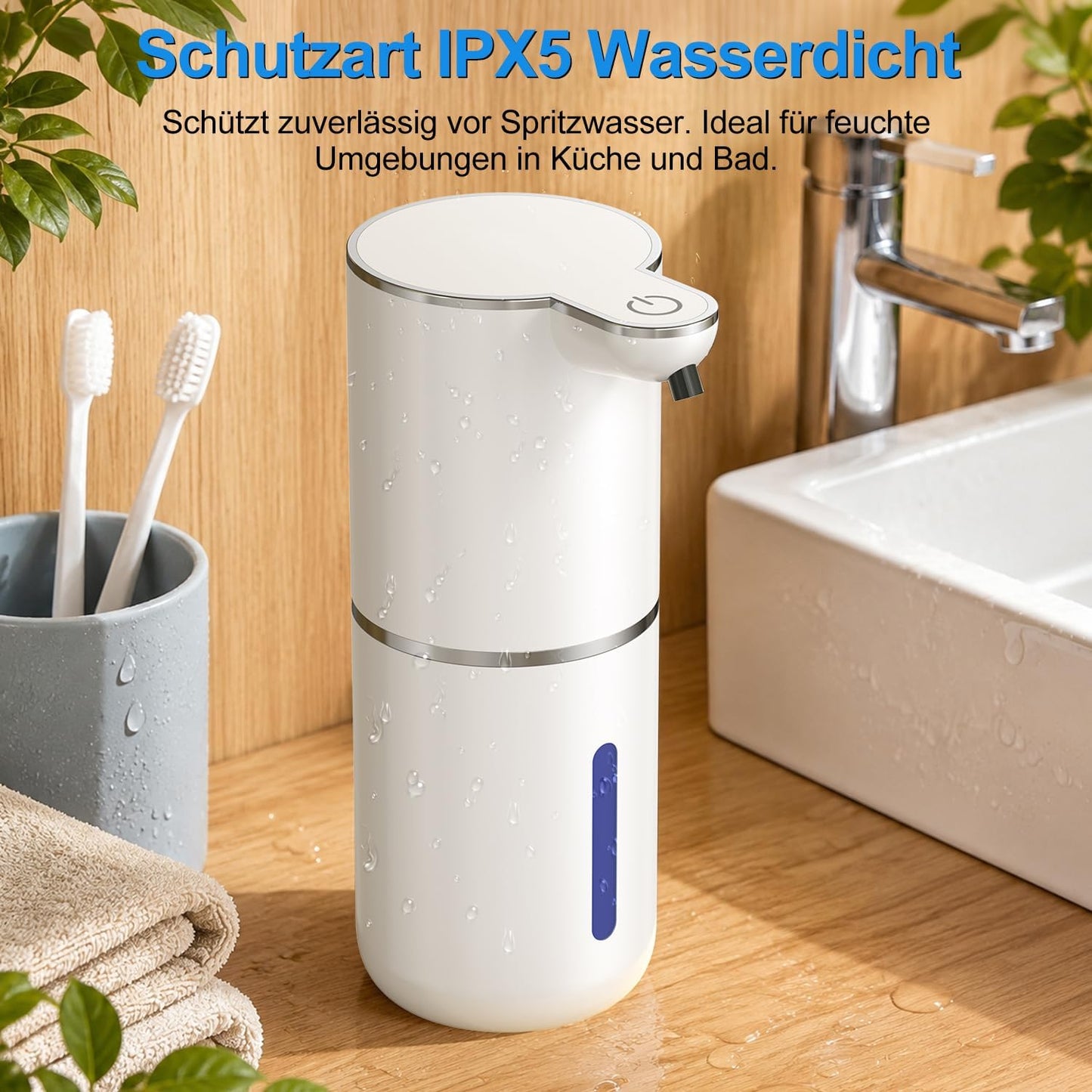 Automatischer Flüssigseifenspender mit Sensor, Perlweiss Flüssigetyp