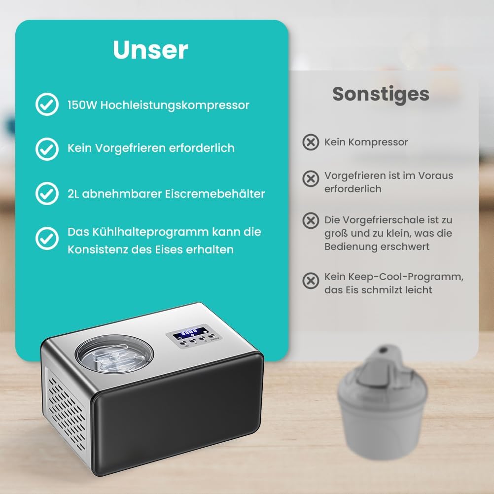 Eismaschine mit Kompressor