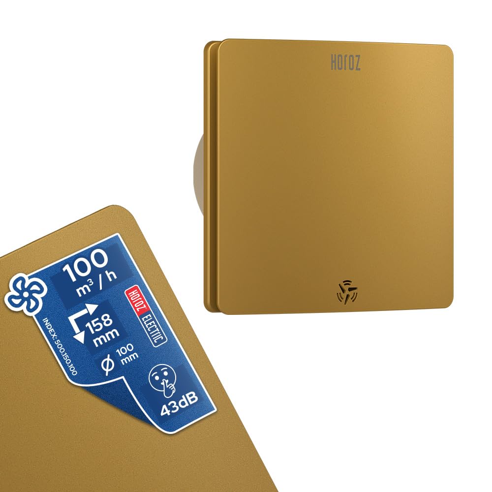 Leiser Badventilator Felix mit Filter, Gold- 100 Mm- 43 db- 12 w- Felix
