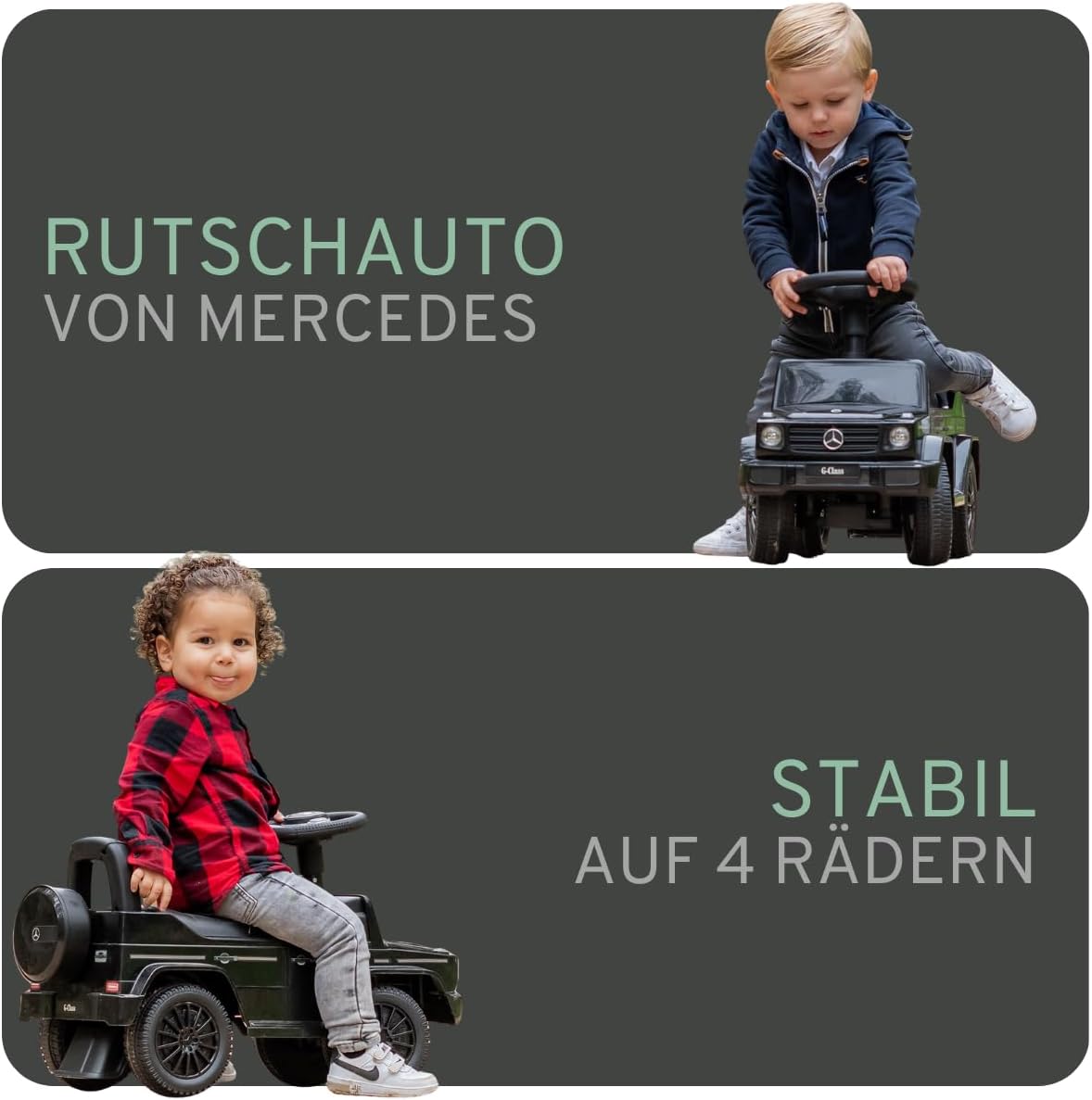 Rutschauto Mercedes G350D, Dunkelschwarz