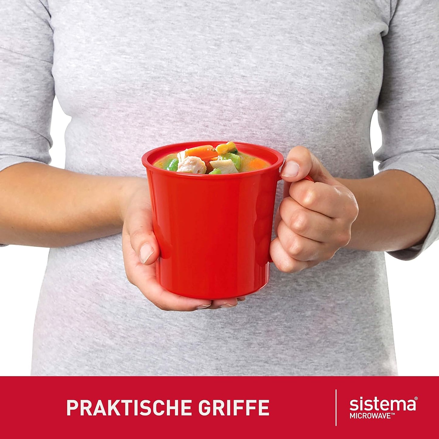 Mikrowellen-Suppentassen Set, 3 x 656 ml