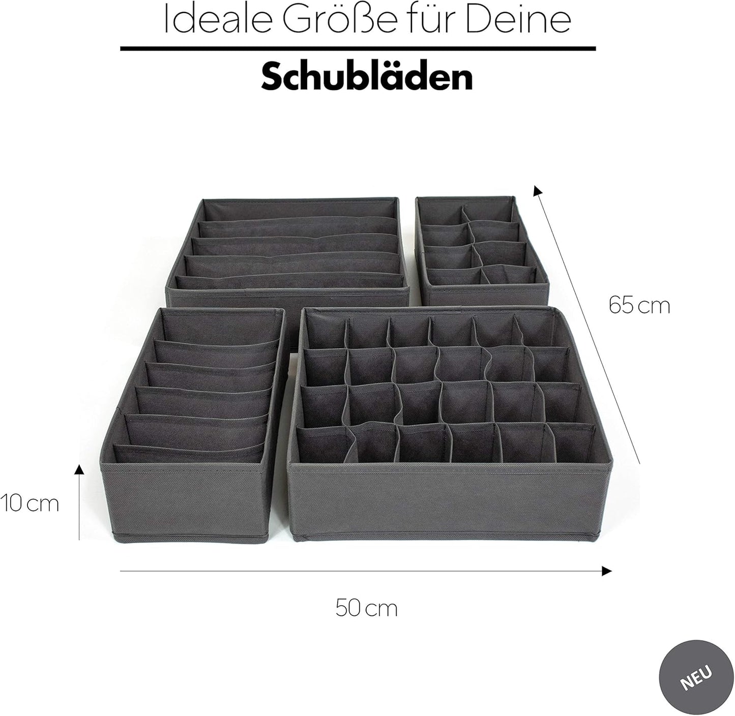 Kleiderschrank Hängeregal mit 4 Aufbewahrungsboxen, 1 X Hängeregal + 4 X Schubladenboxen