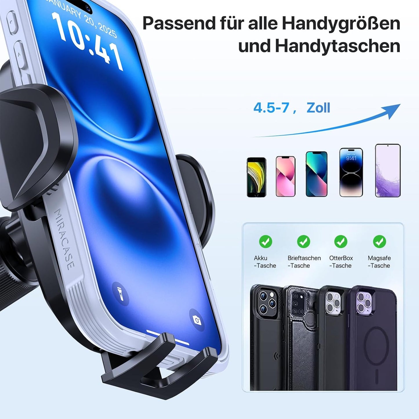 Handyhalterung Auto 360°, Saugnapf & Lüftung
