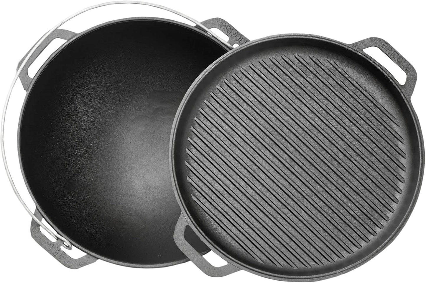 Gusseisen-Kazan mit Deckel (15 L) für Outdoor-Küche, 15 L