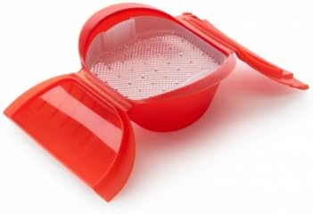 Dampfbox mit Einlegeboden, Rot 1000 ml