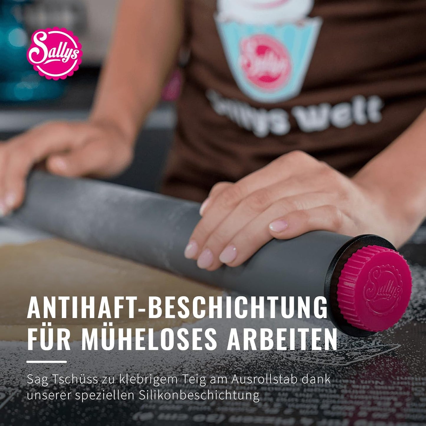 Ausrollstab mit Edelstahlkern, 50 cm