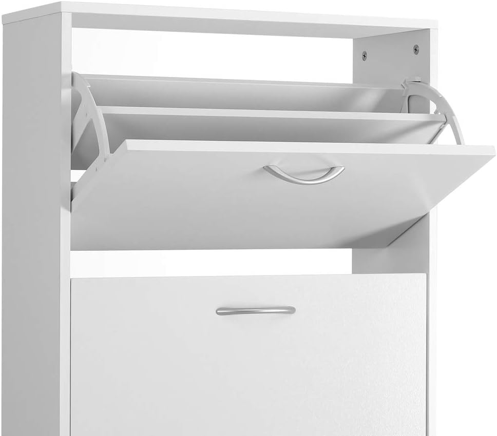 Schuhschrank mit Kippsicherung, Weiß