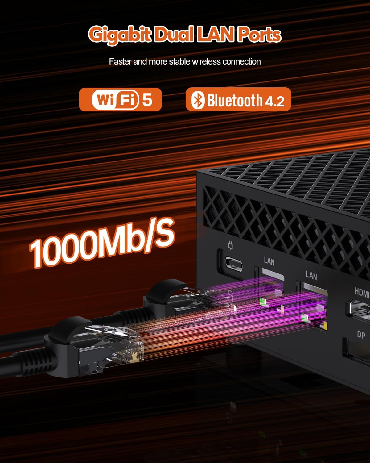 Mini PC AM06 PRO mit Ryzen 5 und Triple Display, Ryzen 5 5500U/ 32GB RAM + 512GB ROM