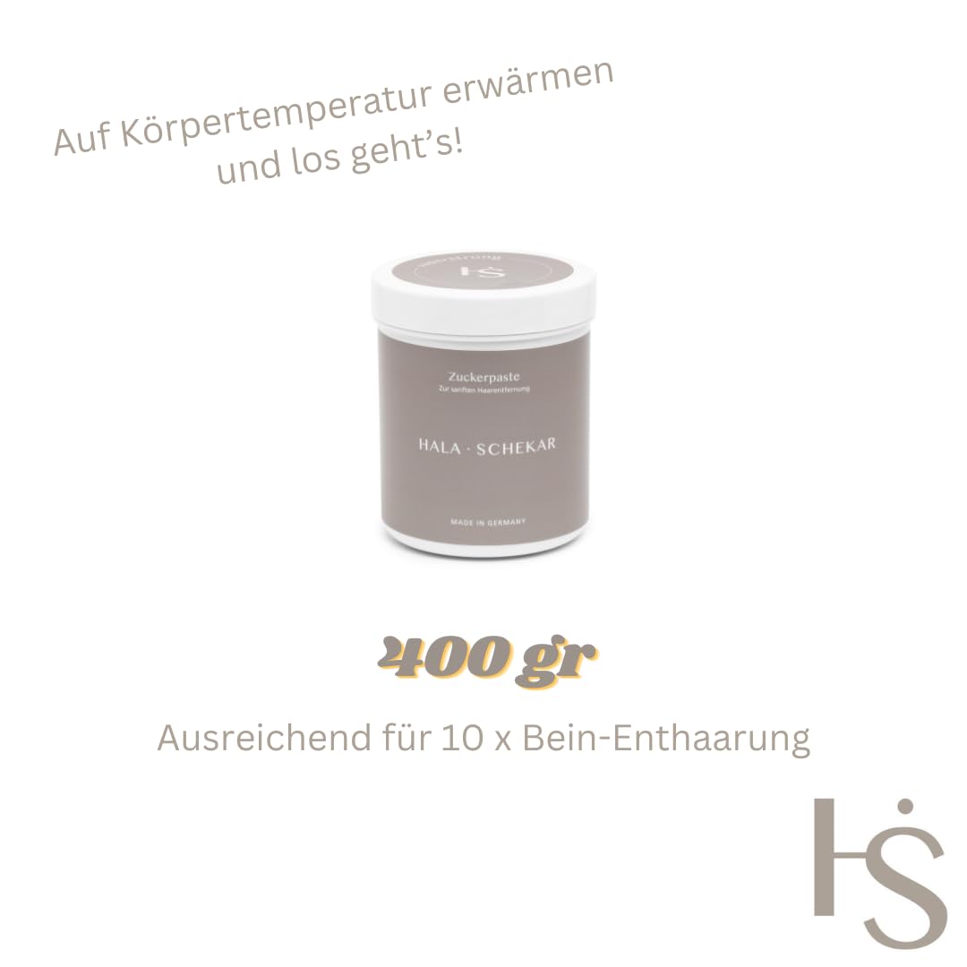 Natürliche Zuckerpaste zur Haarentfernung (400g)