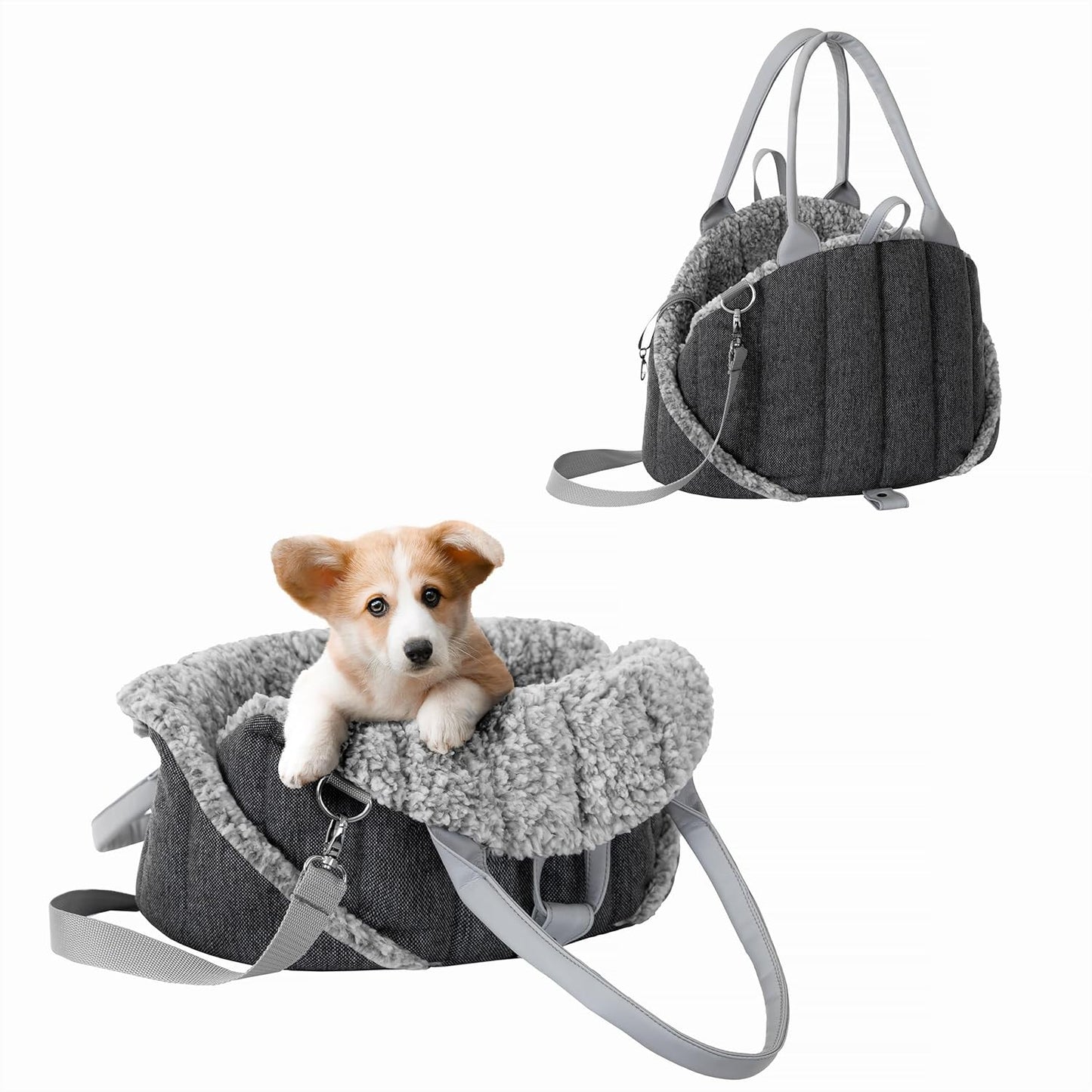 Verstellbare Haustiertragetasche, Für kleine Hunde und Katzen / Schwarz Inari