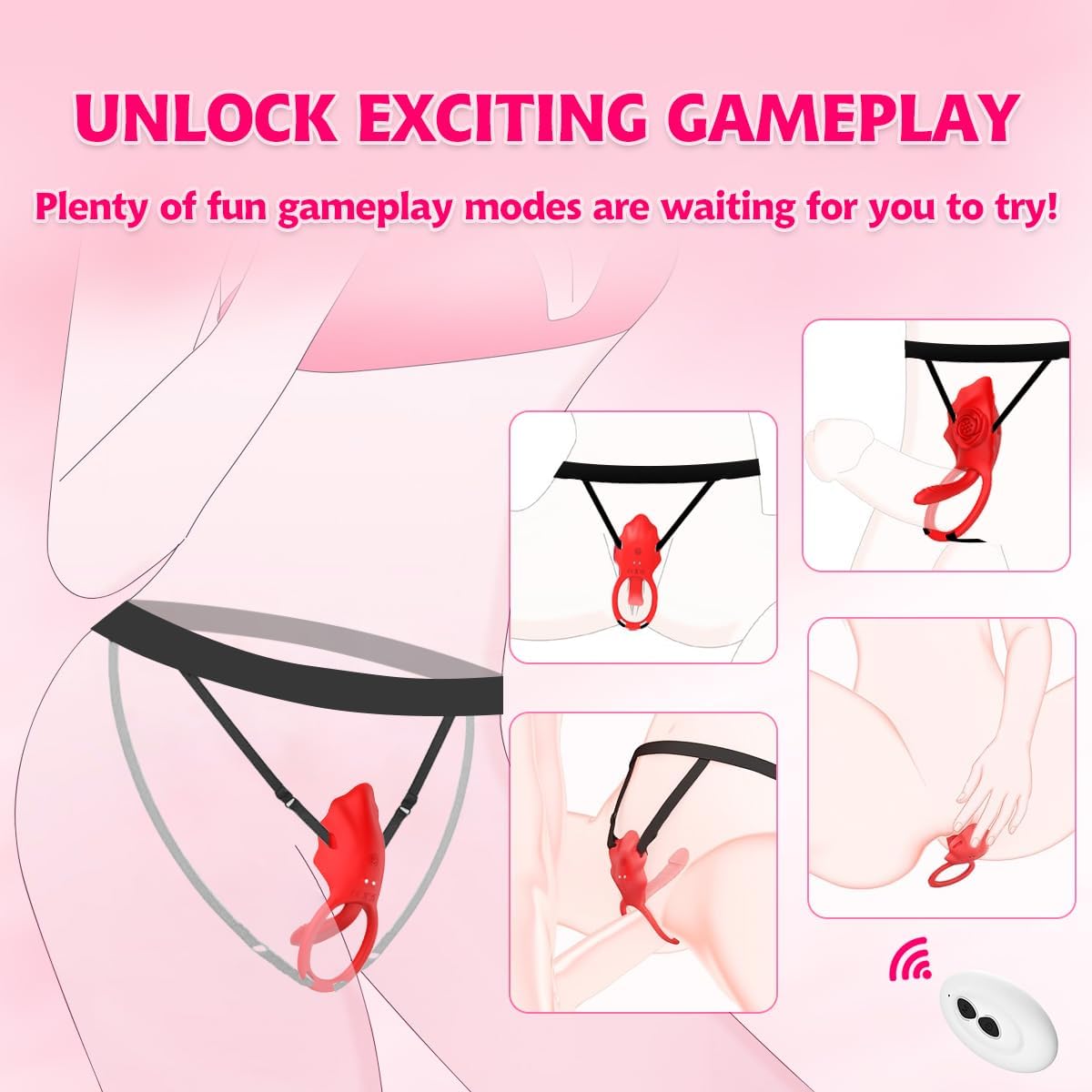 Strap on Vibrator mit Fernbedienung & Heizfunktion