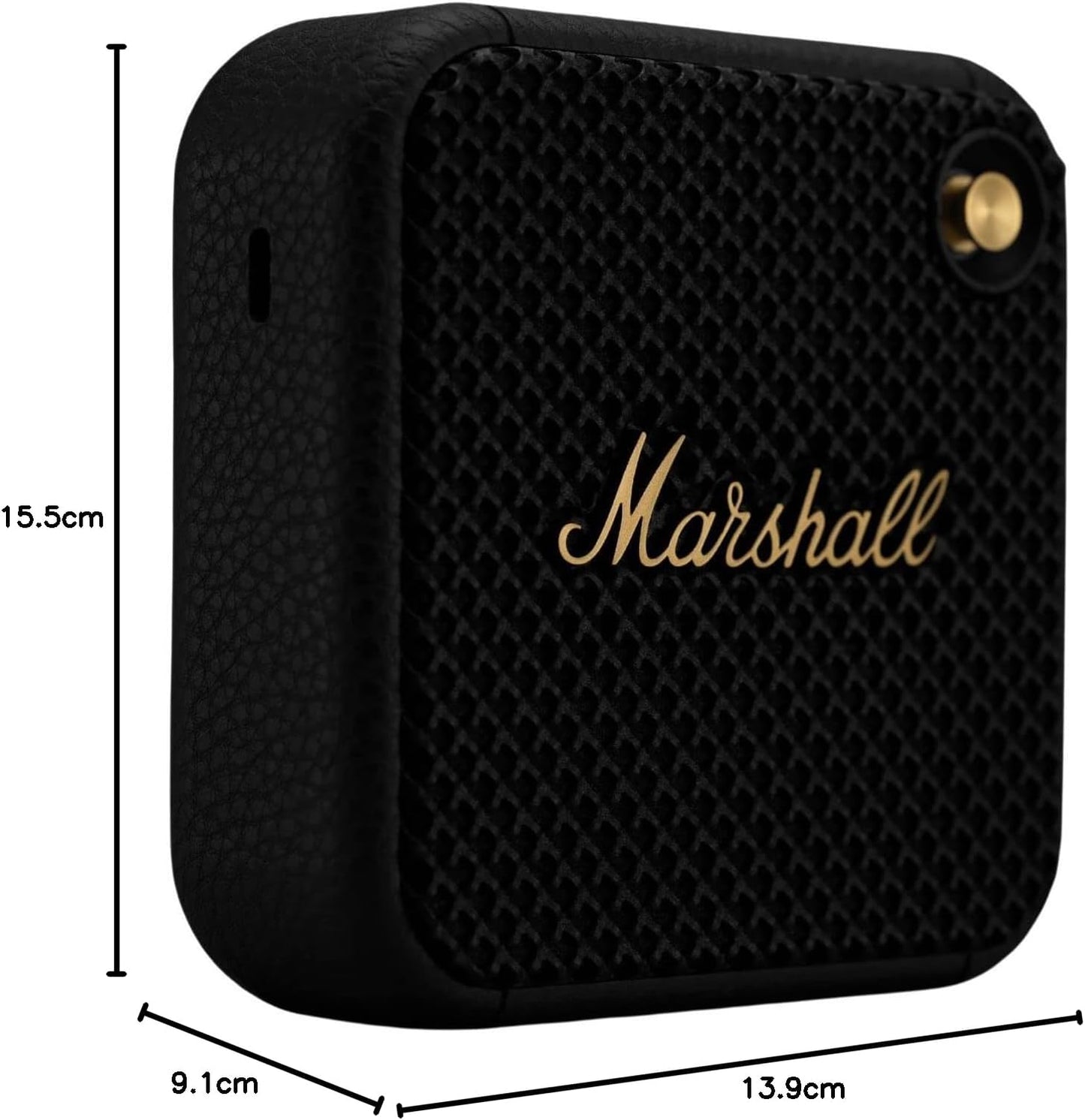Kabelloser Bluetooth-Lautsprecher Willen, Black & Brass Willen