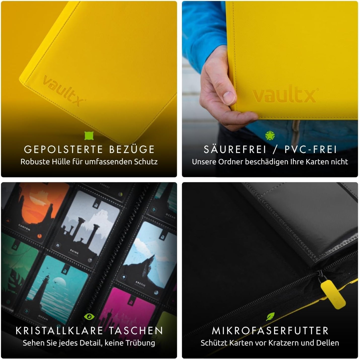 9-Taschen-Trading-Kartenordner mit Reissverschluss