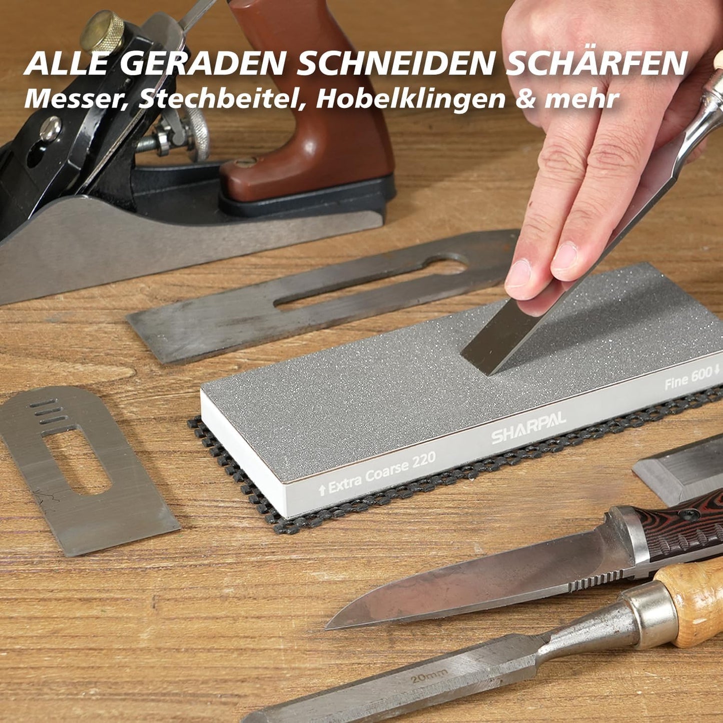 Doppelseitiger Diamant-Schleifstein, 220 & 600 Körnung