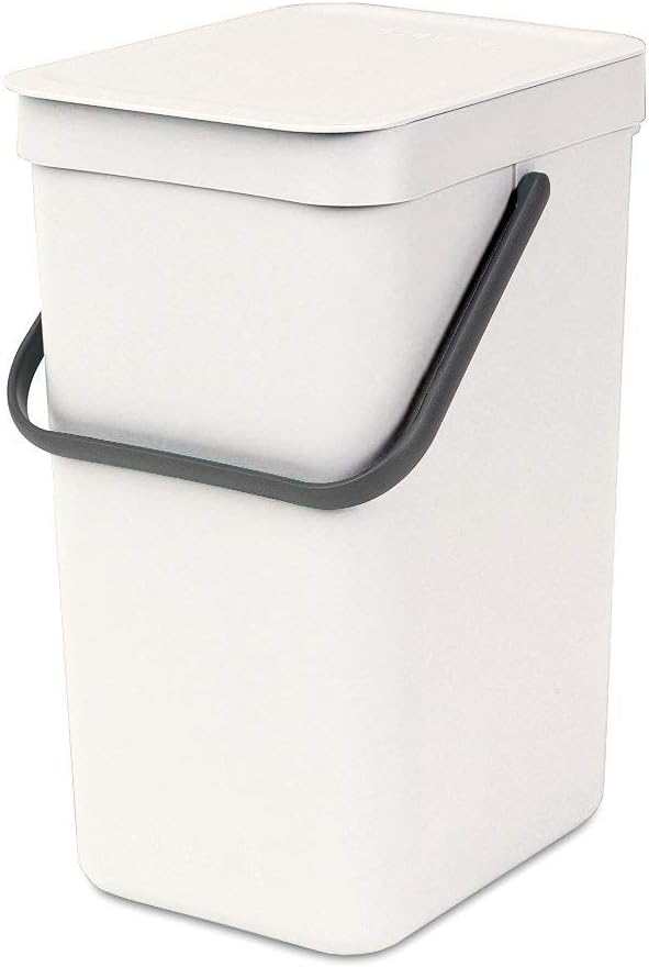 Sort & Go Mülleimer, 16 Liter Weiss