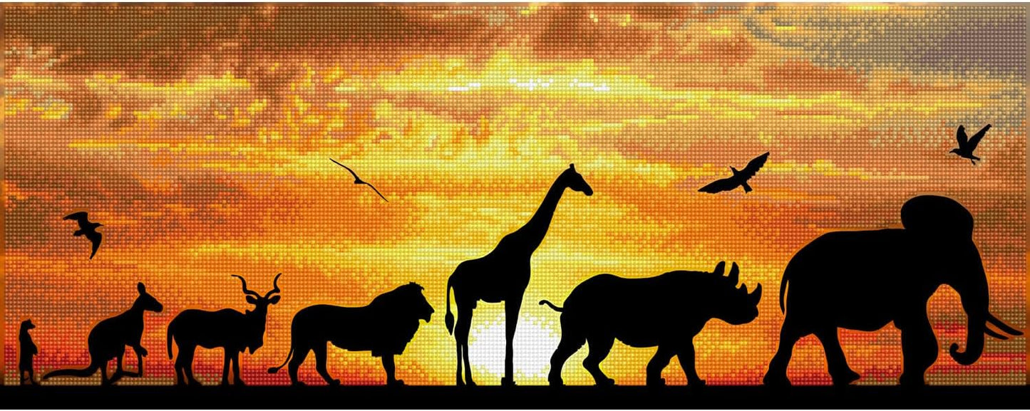 Diamond Painting Set African Sky, 72 x 22 cm, DD9.055, Afrika Safari