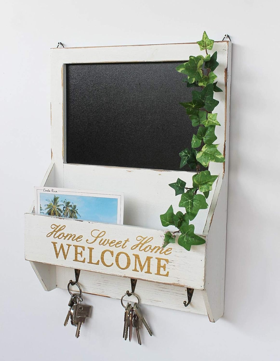 Wandorganizer mit Schlüsselbrett und Kreidetafel