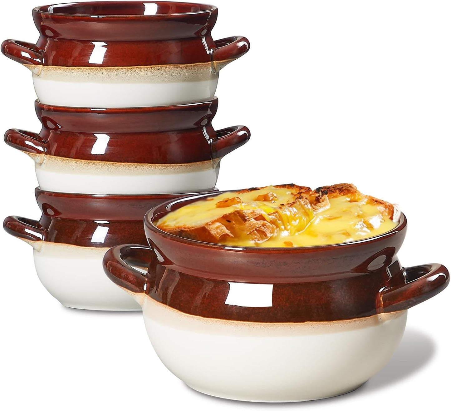 4-teiliges Suppenschüssel-Set, 825ml (4X) Braun