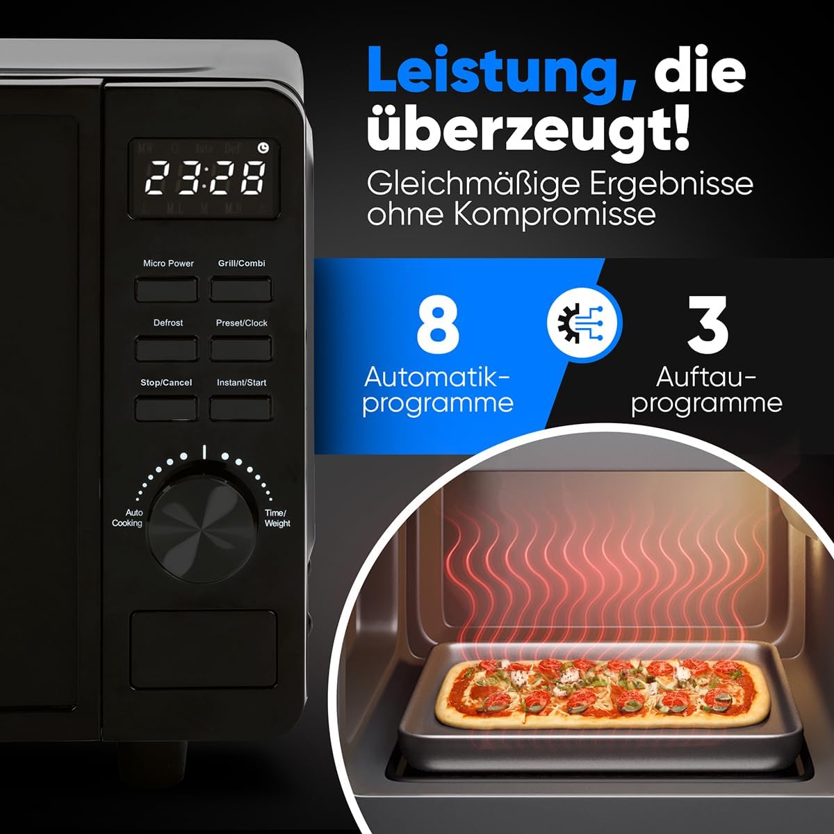 PC-MWG 1278 Mikrowelle mit Grill und Timer