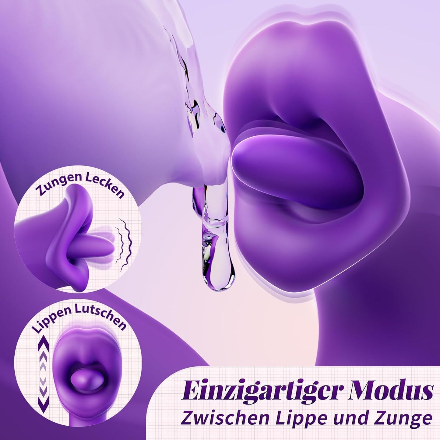 Vibrator für Frauen mit 7 Zungenleck-, Schlag- und Vibrationsmodi