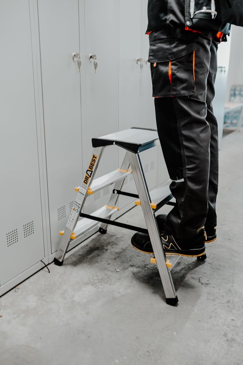 Klappleiter, 3 Stufen Aluminium