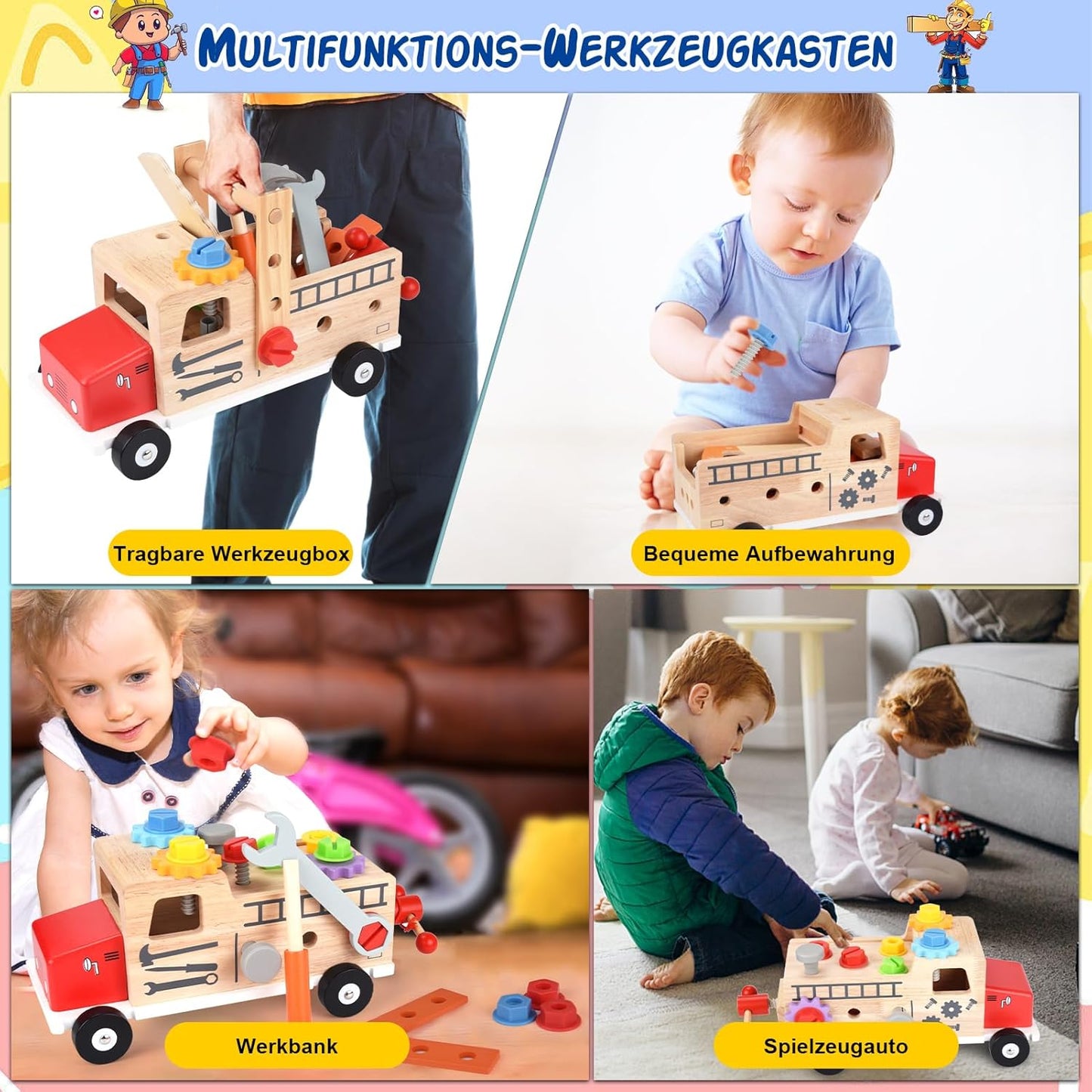 Werkzeug-Set für Kinder, Single LKW