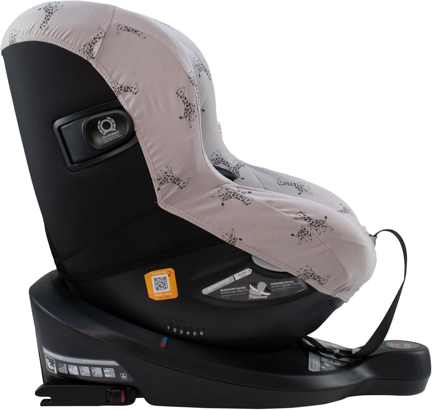 Kindersitzbezug für Joie Spin 360 und Nuna Rebl, Giraffe Bezug für Joie I-Spin 360 y Joie I-Safe
