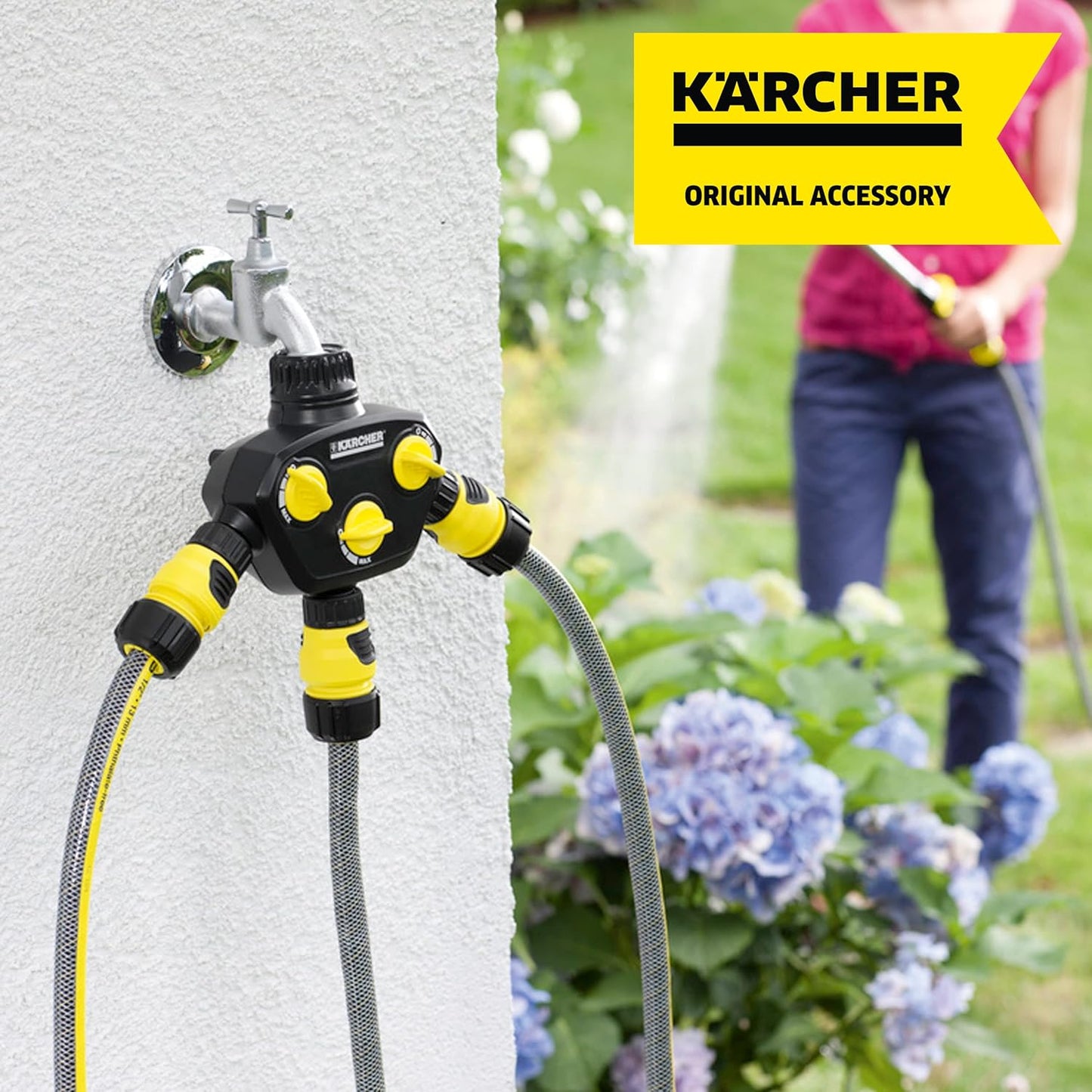3-Wege Verteiler für Gartenschläuche, 3-Wege-Verteiler Single