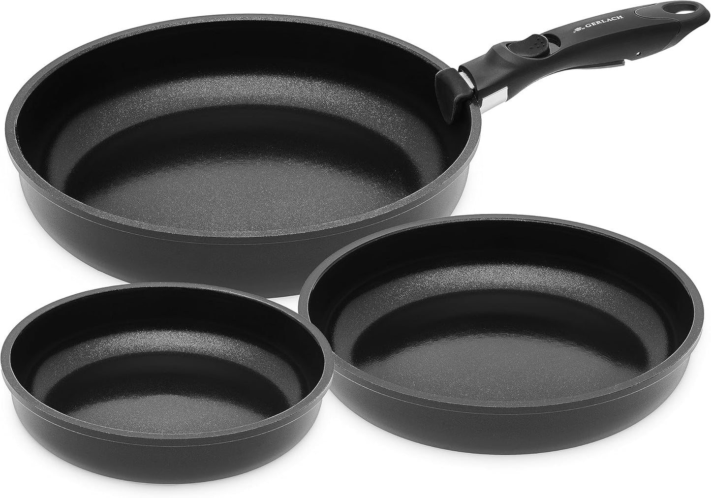Smart Pfannen-Set 3-teilig, Induktionsgeeignet, mit abnehmbaren Stielen