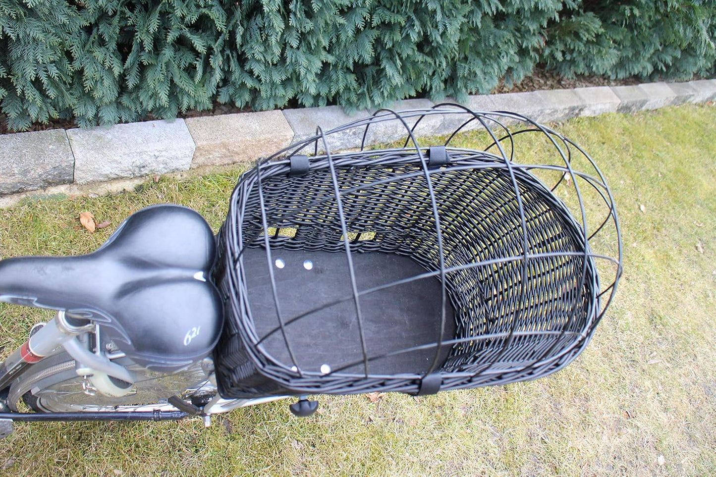 Hundevelokorb aus Weide, XL L 56 x B 36 x H 45 cm ohne Kissen