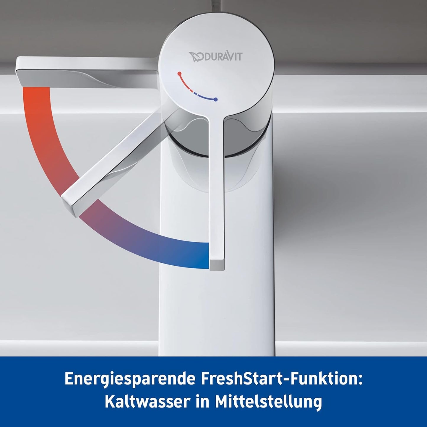D-Neo Waschtischarmatur M mit FreshStart-Funktion, M FreshStart, ohne Zugstangen-Ablaufgarnitur