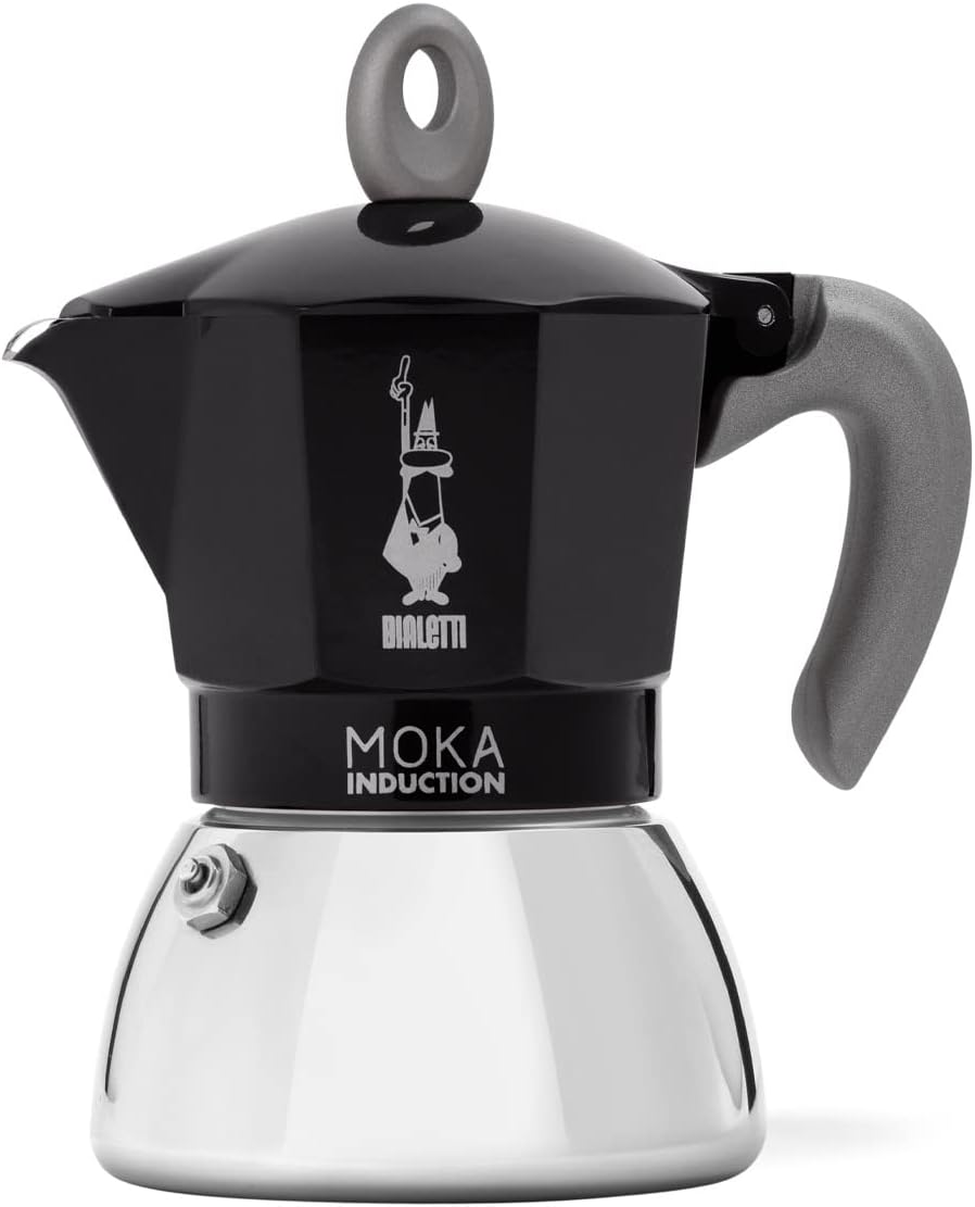 Moka-Kanne für Induktionsherde (6 Tassen), 6 Tassen New Moka Induction Schwarz