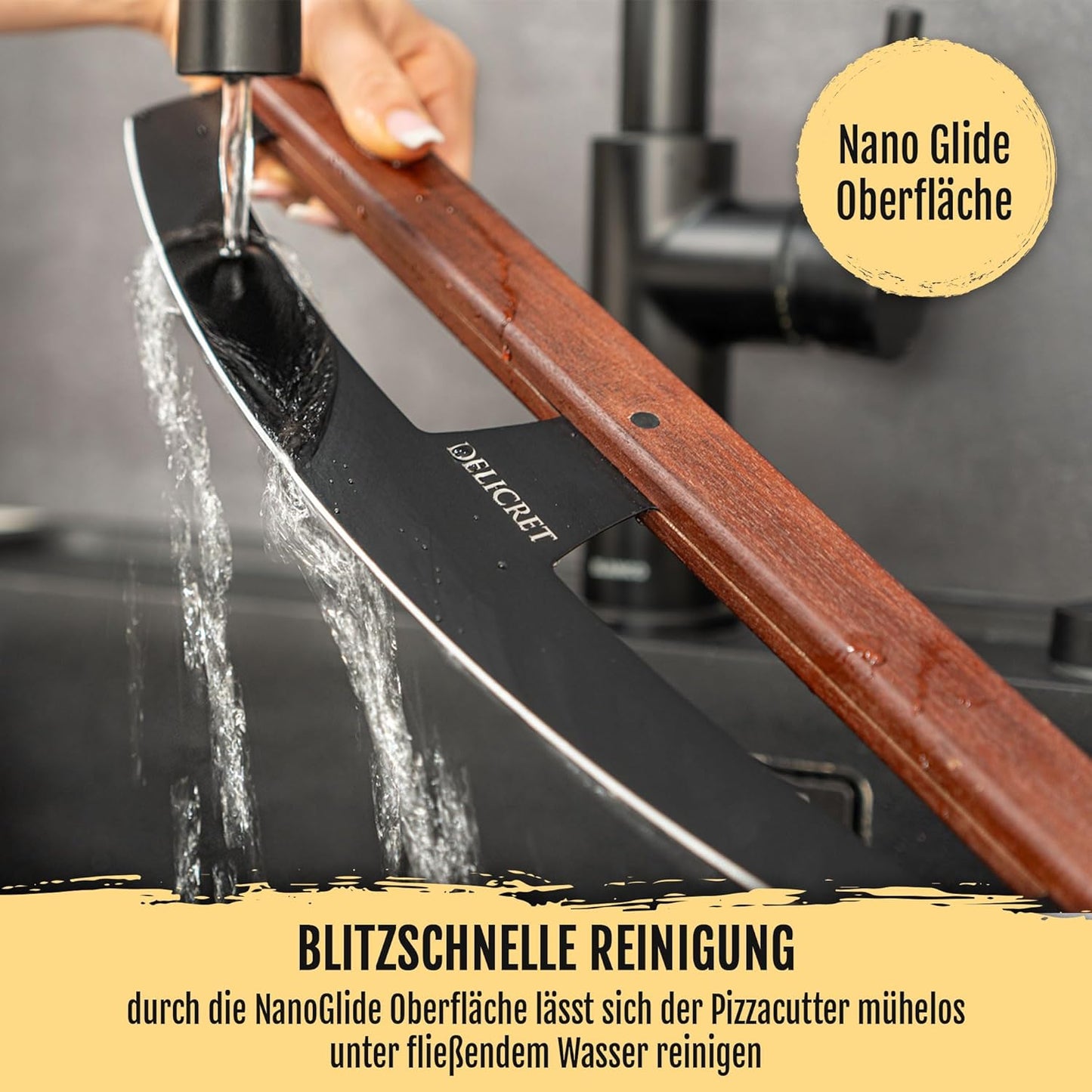 Pizza Wiegemesser Black Line-Serie